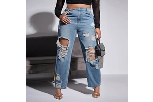 Urban Style Womens Denim Jeans Designed For Casual Fashion And Daily Activity