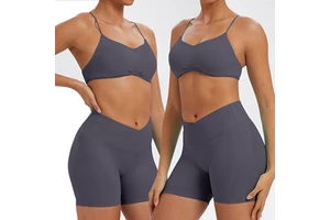 Hot Sale Womens Yoga 2-Piece Yoga Set Spandex/Nylon Breathable Lightweight Quick Dry Gym Yoga Sets