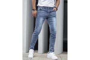 Stylish Plus Size Jeans Breathable Straight Stretch Denim Pants for Men Comfortable Casual Jean Light Wash Mid Washable ODM