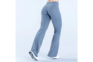 New High-Waist Butt-Lifting Yoga Pants for Women-Breathable Spandex/Nylon Loose-Fitting Figure-Flattering Straight-Leg