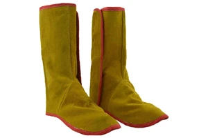 Cowhide Leather Made Heat Resistant Welding Shoe Cover Top Selling Strap-On Closure Safety Wear Foot Protection Shoes Covers