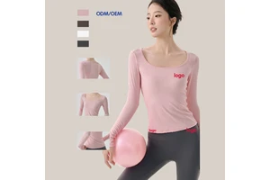 Naked Feel Yoga Top Women Breathable High Stretch Flattering Fit Slim Fit for Yoga and Fitness OEM Manufacturer