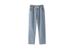Wholesale Men's Custom Logo 100% Cotton High Street Winter Plus Size Ripped Slim Baggy Stacked Skinny Flare Jeans Trousers