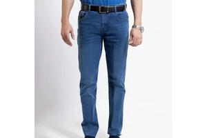 Plus Size Men's Jeans Casual Straight Leg Light Skinny Stretch Ripped Denim Fade Print Fashionable Design