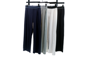 New Arrival Women's XL Yoga Pants Stylish Solid Pattern High Waist Quick Dry Elastic Waist Wide Leg All Match Feature Wholesale