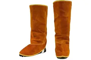 Wholesale Factory Customizable Quality OEM ODM Breathable Soft Comfortable Cowhide Split Leather Safety Shoe Covers