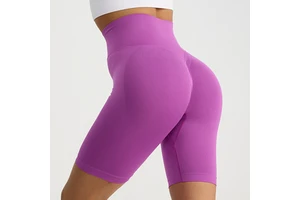 12 Colors Custom logo Women Gym Biker Sports Wear Fitness Workout Seamless Yoga Pants Scrunch Butt Lift Legging Yoga Shorts