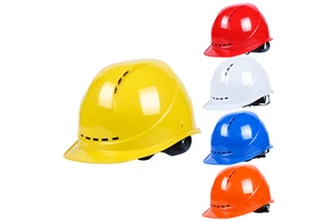 Durable Vented Safety Helmet for Construction, Engineering, Mining, Lightweight Adjustable Hard Hat, Custom Logo Supported CE