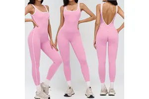 Wholesale Custom Logo Women One Piece Jumpsuit, Yoga Sports Bodysuit, Integrated Fitness Wear for Running and Training