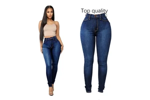 Low Price Women Mid Waist Jeans Pants Sexy Streetwear Skinny Denim Jean Women Skinny Blue Pant