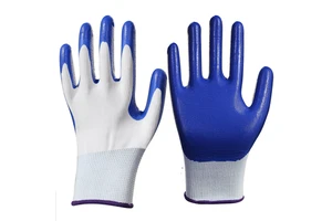 Jianlong Gb202 Blue Safety Work Nylon Anti-Slip Tear-Resistant Durable Seamless Knitted Latex-free Silicone-free Gloves