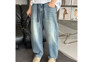 Jeans Factory Direct Sales Summer and Autumn Season New Slim Straight Boys Trousers Casual Breathable Wear Men's Denim Jeans