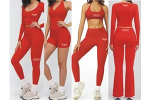 Summer New YOGA Wear Pilates Daily Outfit Power Walk Sports Bra Butt Lift Flare Pant Soft Skin Elasticity Fitness Gym Yoga Sets