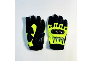 Wear Resistant Anti-slip Impact Resistant Safety Work Gloves Knuckle Palm Protection High Visibility Fluorescent Yellow + Black