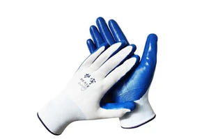 Safety Gloves Heat Resistant Protective Glove Work Polyester Gray Nitrile Work Safety Gloves Personal Protective Equipment