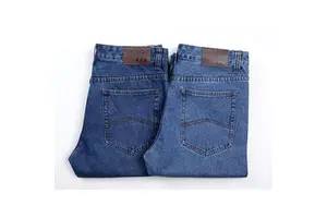 Men's Jeans High Waist Loose Comfortable Straight Jeans Autumn and Winter Thick Large Size Denim Pants for Men