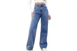Baggy Blue Women Jean Trousers Vintage Breathable Streetwear High Waist Denim Pants Distressed Skinny Women Denim Jeans Pants