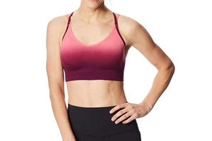 Comfortable Breathable Simple Sports Bra Front Logo High Support Adjustable Running Sports Bra for Gym Fitness Yoga & Workout