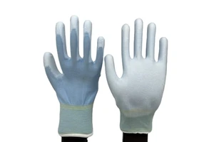 Lightweight Breathable PU Anti-static Safety Gloves Smooth Texture 26cm for Precision Work Automotive Mechanical Maintenance