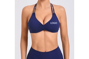 Hot Selling High Support Tight Double Adjustable Buckle Neckband Training Gym Yoga Fitness Women Sports Bra