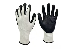 HPPE Latex Crinkle Cut Resistant Safety Gloves ANSI/ISEA Cut Level 5 Tear Abrasion Resistant Full Hand Coated Superior Anti Slip