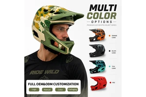 Full Face MTB Helmet OEM Custom Color CE Downhill Enduro Bike Helmet Private Mold Factory Low MOQ 7-Day Sample