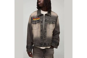 Oem Custom Made 100% Cotton Casual Vintage Jeans Denim Jackets for Men with Button Detail and Customization for Outdoor Wear