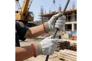 Cost-Effective Five-Finger Fire-Resistant Abrasion Resistant Anti-Cut Leather Anti-Slip Puncture-Resistant Safety Gloves