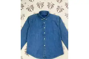 Hot-selling Pure Cotton Embroidered Denim Jacket with Small Men's Long-sleeve Shirtcouple's Unisex Spring and Autumn Style#