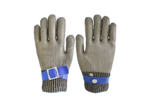 Yokii 316L Stainless Steel Mesh Cut Resistant Durable Rustproof Butcher Gloves for Cutting Safety Protection