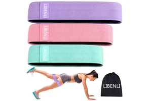 LIBENLI Resistance Band Set Non Slip Cloth Exercise Bands To Workout GlutesThighs & Legs Fitness Yoga Pilates Resistance Bands