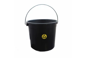 YP-B022 SMT Industrial Trash Can/ESD Antistatic Dustbin/Cleanroom Black Waste Bin