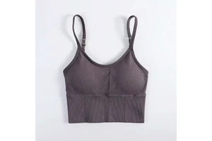Back Bra Lingerie Sexy Sling Gathered Steel Ring Wraps Adult Sports Tank Top for Women Yoga Fitness Breathable