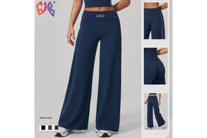 New Yoga Pants Women Straight Wide Leg Casual Versatile Outdoor Fitness Long Trousers