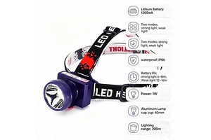 Hard Hat Lamp LED Super Bright Industrial For Coal Mining Waterproof Adjustable 90° Angle Headlamp With Rechargeable Battery