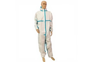 TYPE4/5/6 Microporous Taped Seam Chemical Resistant Waterproof Anti-Static Disposable Cleanroom Coverall