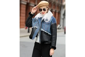 Women's Custom Denim Jeans Jacket Breathable Cotton Windproof & Eco-Friendly OEM Service High Quality