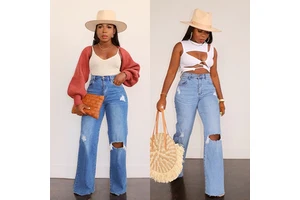 Fall Winter Spring Wholesale Streetwear Fashion Straight Ripped Trousers Jeans Ladies Spring Hot Sales Denim Women'S Jeans