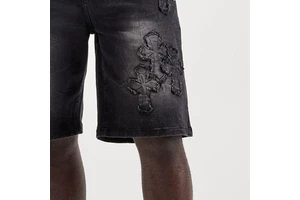Wholesale Men's Stretch Casual Denim Shorts In New Summer Fashion 100% Cotton With Elastic Waist Closure Men's Denim Shorts