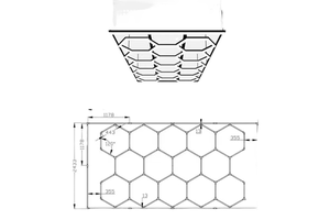 LED Hexagonal Lights Rechargeable Automotive Workshop Garage Work Car Repair Lighting AC Power Supply