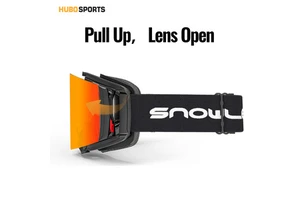 Custom Brand Snow Glasses Skiing Goggles With Pop-up Lens Active Blowing System Custom Logo For Extreme Winter Sports