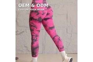 New Tie Dye Seamless High Waisted Workout Gym Fitness Leggings for Women Scrunch Butt Lifting Yoga Gym Athletic Pants