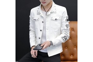 Spring and Autumn Jeans Coat Men's Korean-style Fashion Students Handsome Versatile Jacket MEN'S Wear Summer New Style Cowb Men