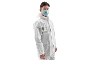 Junlong Disposable Cleanroom Coverall Suit Lightweight Waterproof Anti-Static Safety Workwear Hood Boots ISO13485 Certified