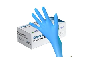 Factory Blue Disposable Safety Nitrile Gloves CE Certified Puncture-Resistant Powder-Free Food Handling for Pcs/Box