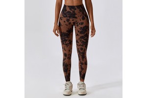 OEM Women Tie Dye Seamless High Waisted Yoga Leggings Peach Butt Lifting Fitness Pants Running Tight Gym Sports Trousers