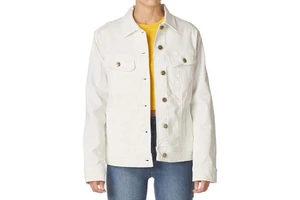 Casual Womens Loose Fit Denim Jacket with Button Detail Autumn/Winter/Summer Multi-Season Comfortable Everyday Fashion