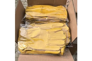 High Quality Safety Leather Working Gloves Durable Non Slip Elastic Wristlet Four Seasons General Purpose Custom Logo