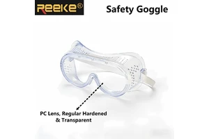 REEKE Customizable Full-Frame Uncoated PC Safety Goggles China Made Personal Protective Eyewear for Eye Safety