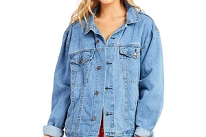 Custom Women's Denim Jackets Breathable Eco-Friendly Cotton Solid Pattern for Autumn Season